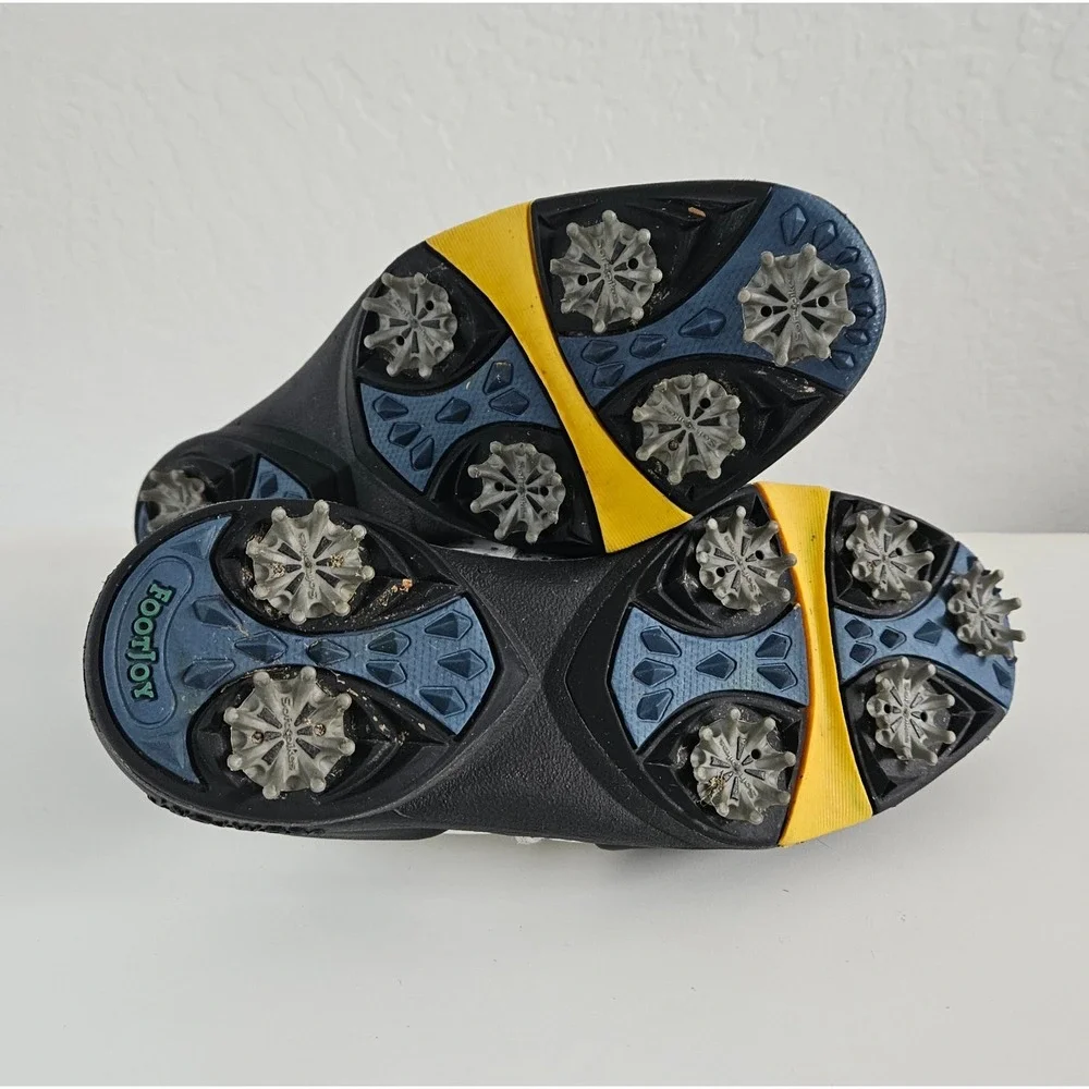 FootJoy eComfort Golf Shoes Women 6.5 M Black White Bicycle-Toe Soft Spike 98666